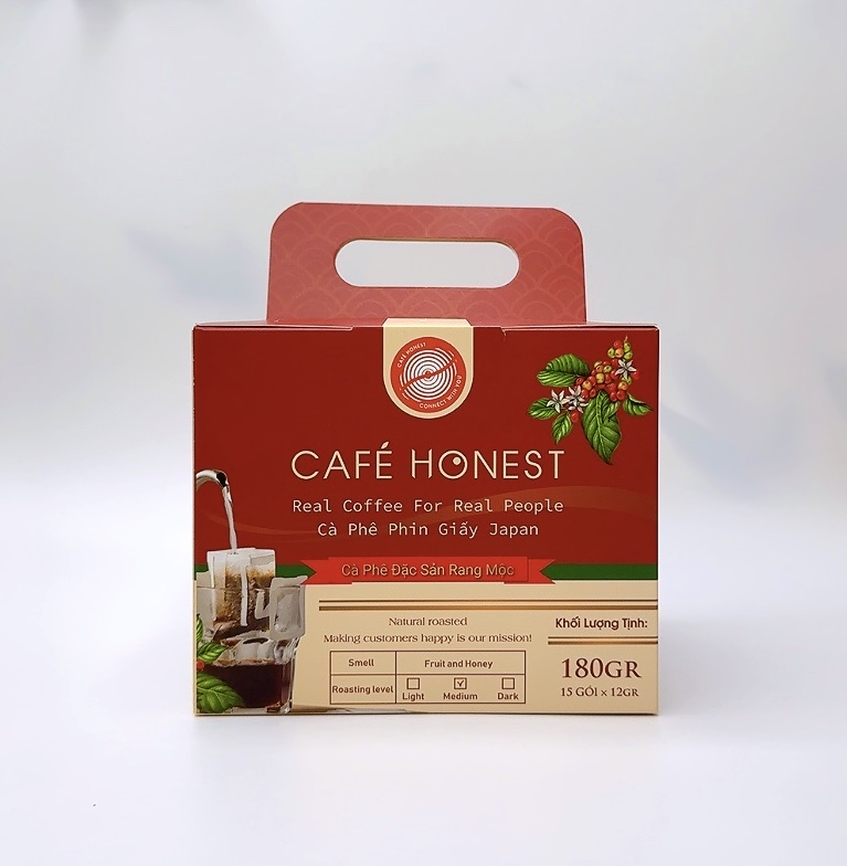 Coffee Phin Giấy Honest Hộp 180G