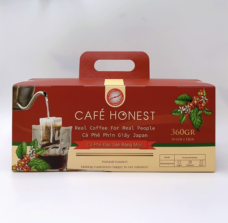 Coffee Phin Giấy Honest Hộp 360G